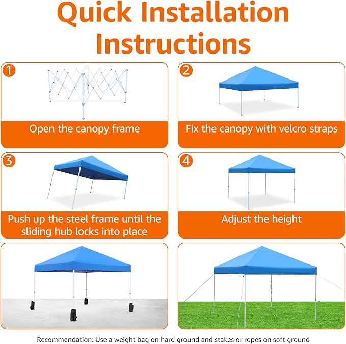 Amazon Basics Outdoor Pop Up 10 x 10 Canopy Tent - Image 4