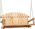 Outdoor Porch Swing Front Porch Hanging Wooden Bench Swing 2 Seat Chair by Anraja
