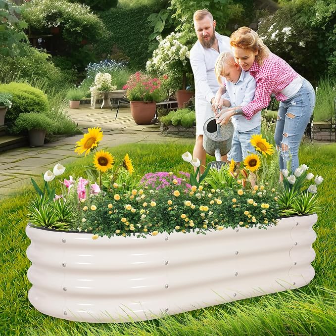 1MORE Galvanized Raised Garden Bed- Planter Garden Boxes Outdoor, Raised Beds - Image 7