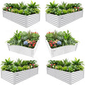 A ANLEOLIFE Set of 6, 18 Inch Tall Antique White Raised Garden Beds Kit by AAnleolife