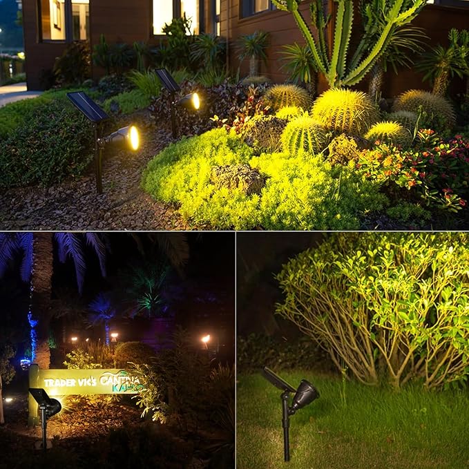 JSOT Solar Spot Lights Outdoor Waterproof, Outdoor Landscape Spotlights Flood - Image 3