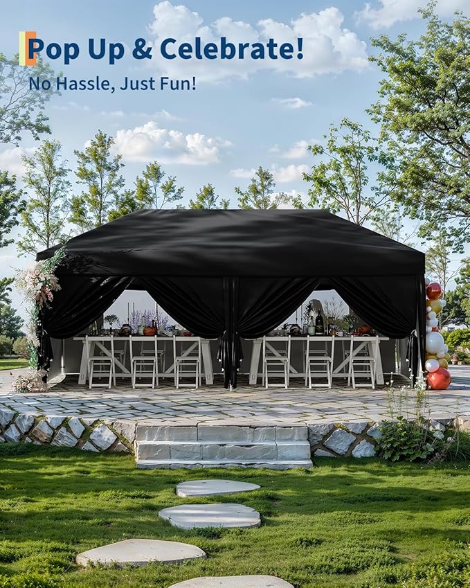 Garvee 10x10 Pop Up Canopy Tent, Heavy Duty Commercial Instant Shelter - Image 2