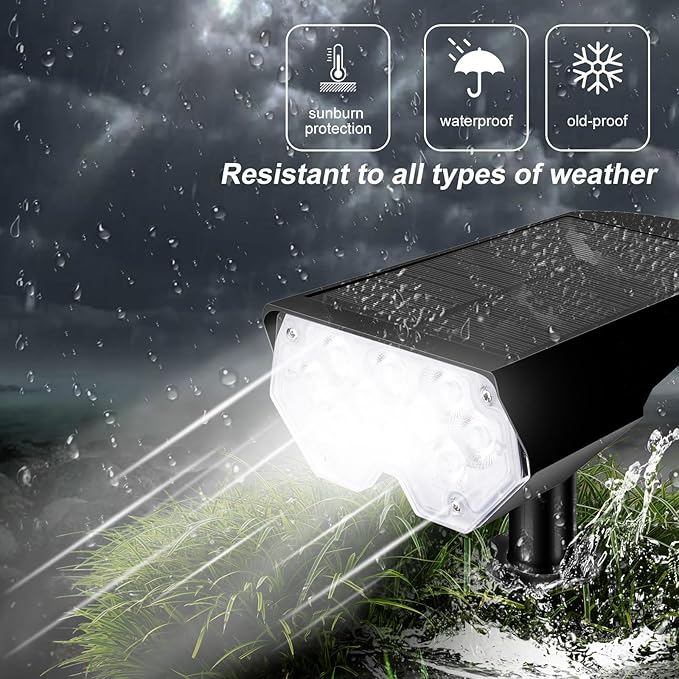 All-New Solar Spot Lights Outdoor Waterproof，20 LEDs Solar Flag Light - Image 5