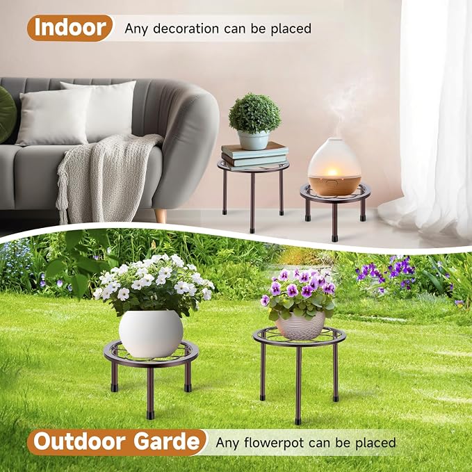 5 Pack Metal Plant Stand, Anti-Rust Iron Plant Stands - Image 3