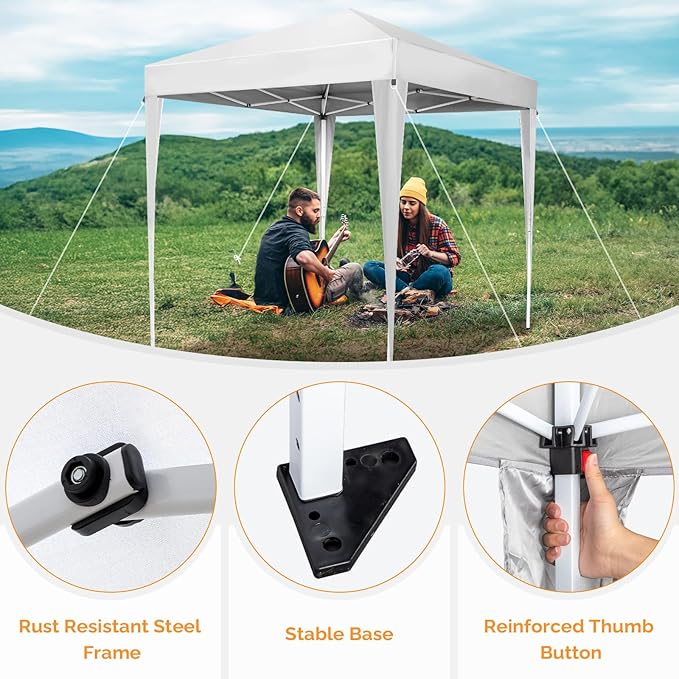 VINGLI Pop Up Canopy Tent with Sidewalls, Outdoor Gazebo Canopy Tent, Patio - Image 5