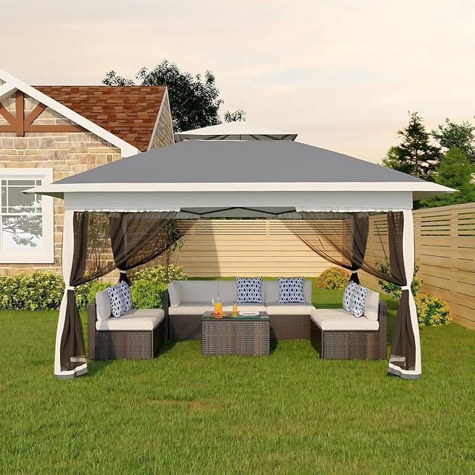 Canopy Tent 13x13 ft, Pop Up Gazebo One-Push Setup by GarveeLife