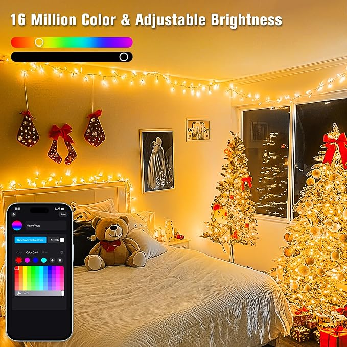 JMEXSUSS 800 LED RGB String Light Outdoor Indoor, Christmas Lights Outdoor - Image 3
