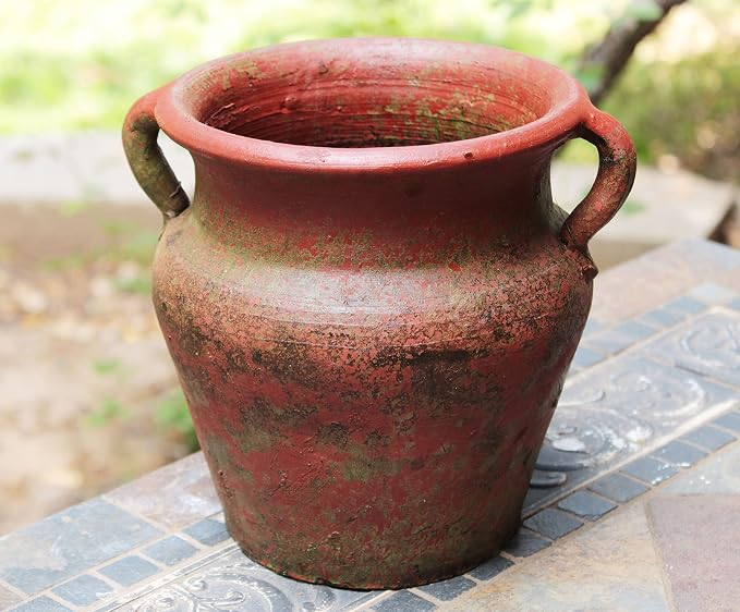 Egyptian Era Designed Earthen Ware Terra-Cotta Vessel/Planter - Image 7