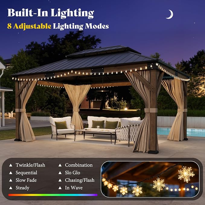 AMERLIFE 12' x 14' Heavy Duty Hardtop Gazebo - Image 8