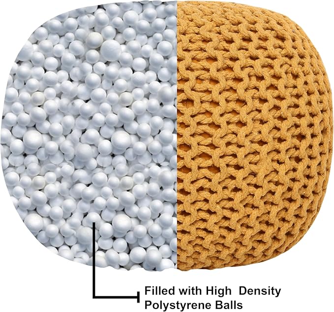 REDEARTH · Round Pouf Foot Stool Bean Bag Ottoman - Image 7