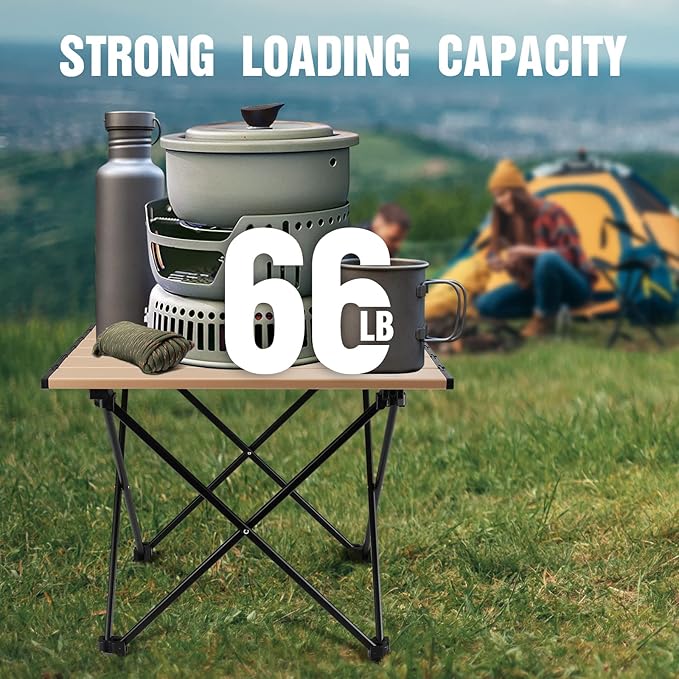VILLEY Portable Camping Side Table, Ultralight Aluminum Folding Beach Table - Image 6