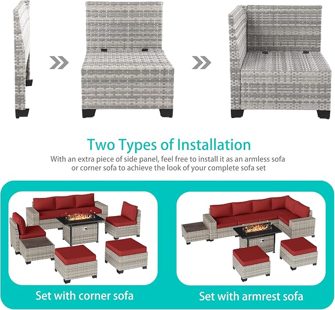 9-Piece Outdoor Patio Furniture Set - Image 3
