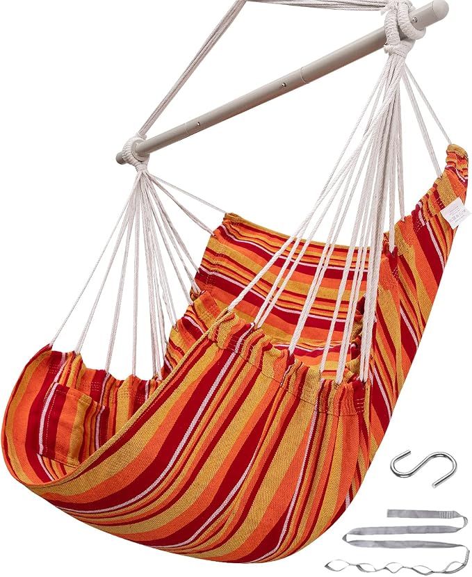 ADVOKAIR Hammock Chair Swing, Heavy-Duty Hanging Rope Swing Seat Supports 500 by ADVOKAIR-ChillNaturally