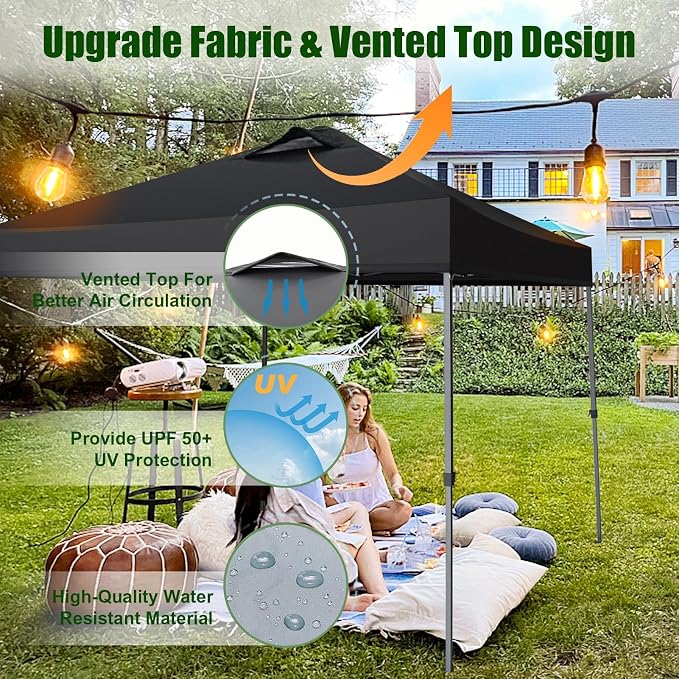 Eurmax USA NOMATTER ONE-Person Open&Close 10x10ft Pop Up Canopy Tent，Portable - Image 4