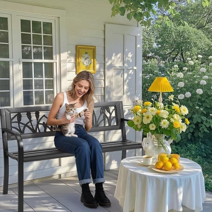 Outvita Outdoor Bench, Patio Bench - Image 2