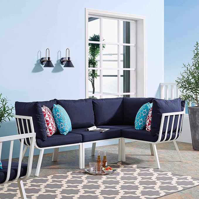 Modway Riverside Outdoor Patio Aluminum Sectional Set by Modway