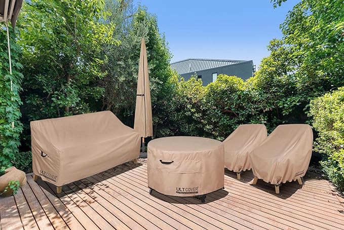 ULTCOVER Waterproof Patio Chair Cover 2 Pack – Outdoor Lounge Deep Seat Single - Image 6