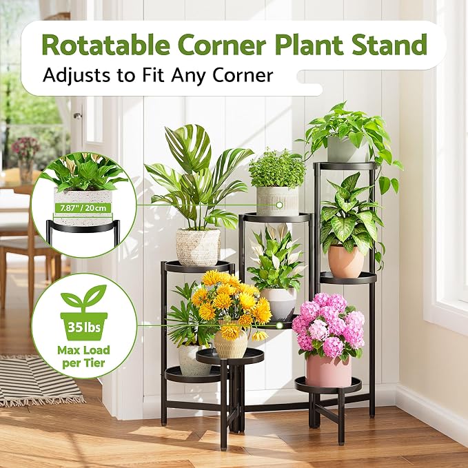 8 Tiered Plant Stand Indoor for Multiple Large Planter, Tall Heavy Duty - Image 2
