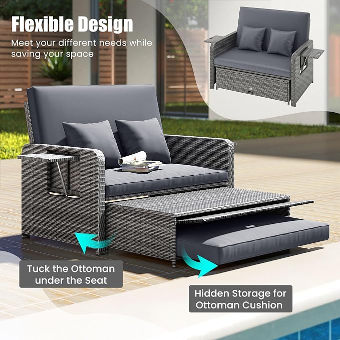 Tangkula Patio Rattan Daybed - Image 7