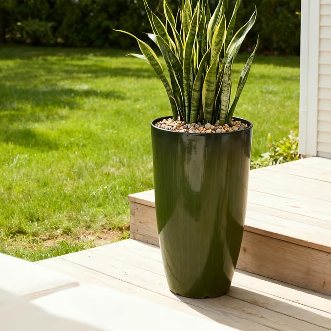 Worth Garden 23.5" H. Large Plastic Planters - Image 4