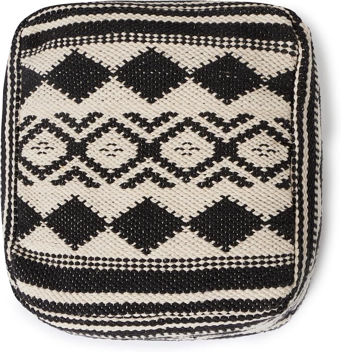 REDEARTH · UNSTUFFED Pouf Ottoman Cover Textured Cube Bean Bag Pouffe Footrest - Image 6