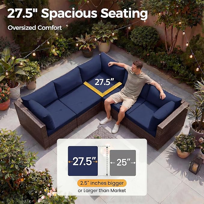 NICESOUL 9 Piece Patio Furniture Set - Image 6