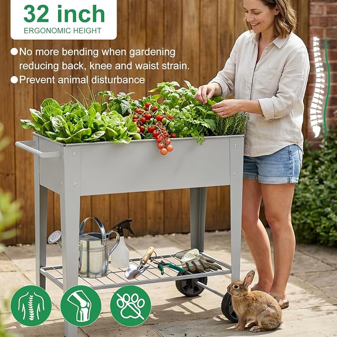 Elevated 32" Tall Raised Garden Bed - Image 4