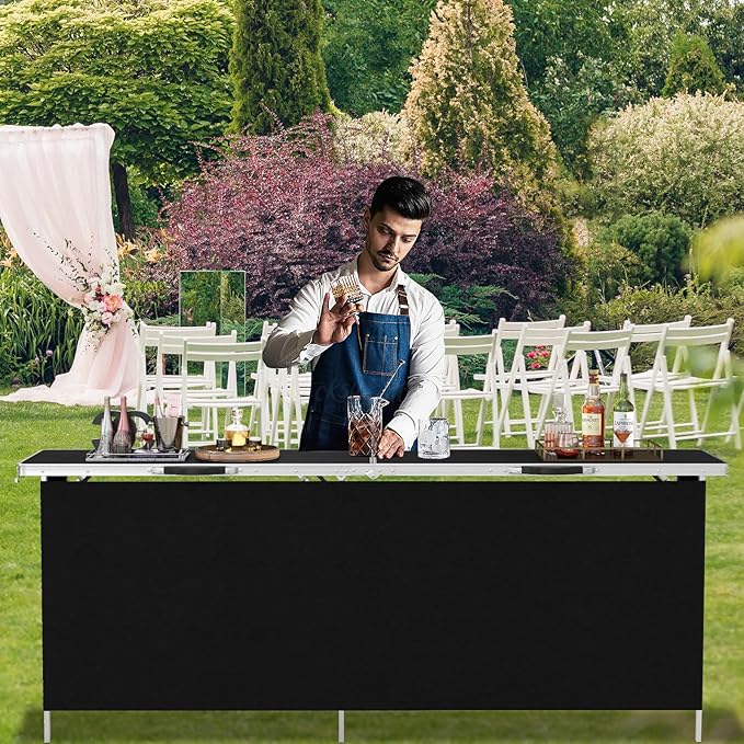 COSTWAY 81" Folding Picnic Table, Portable Bar Table - Image 2