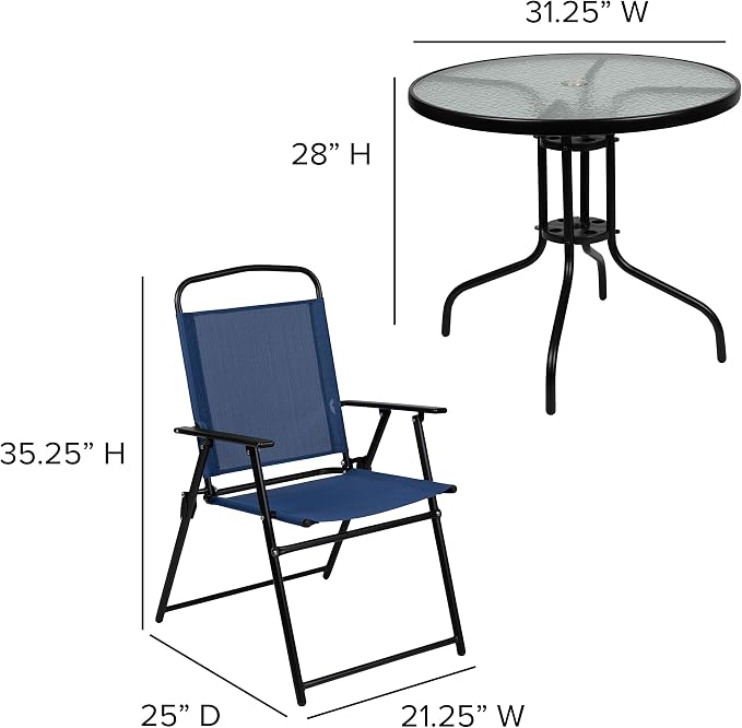 Flash Furniture Nantucket 6-Piece Patio Dining Set - Image 4