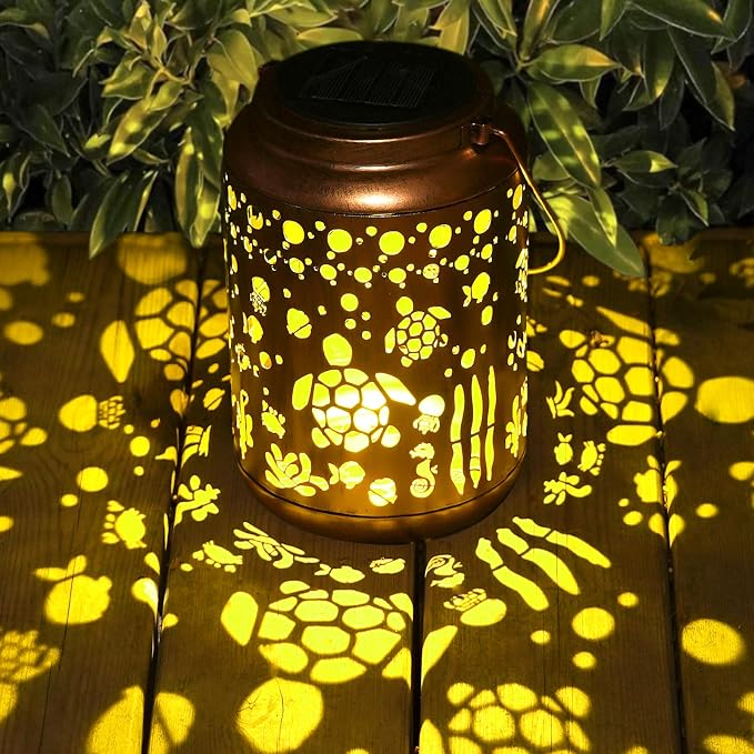 Turtle Solar Lantern Outdoor Turtle Decor Garden Decor Waterproof Light Hanging by MakeyourLifeBetter