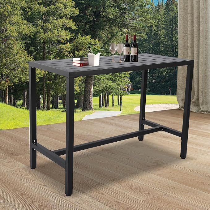 Outdoor Bar Table, Patio Console Pub Height Tables - Image 7