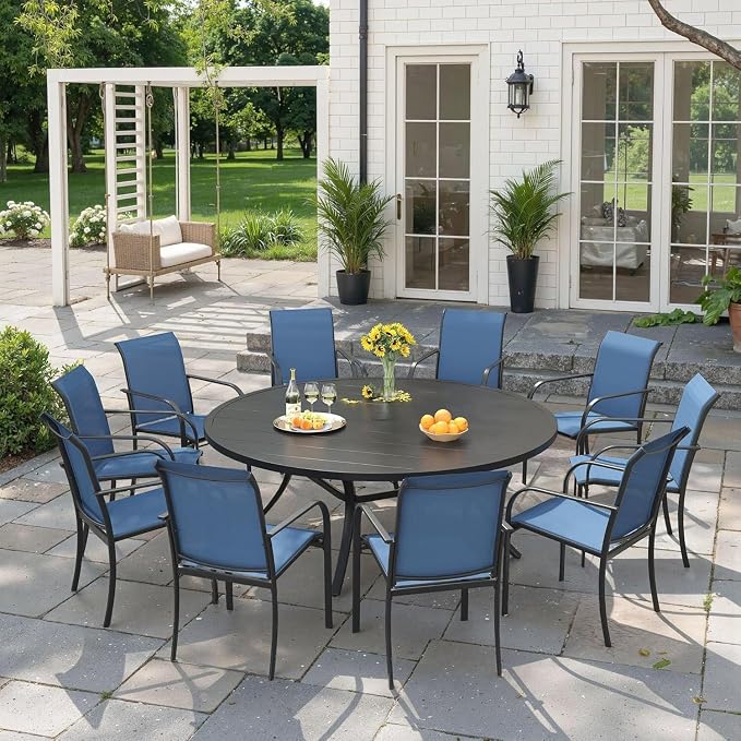 VICLLAX 11 Pieces Patio Outdoor Dining Set by HOME