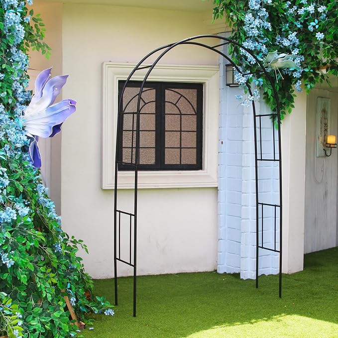 Metal Pergola Arbor Trellis, 7 Feet High x 4 Feet Wide, Garden Arch - Image 6