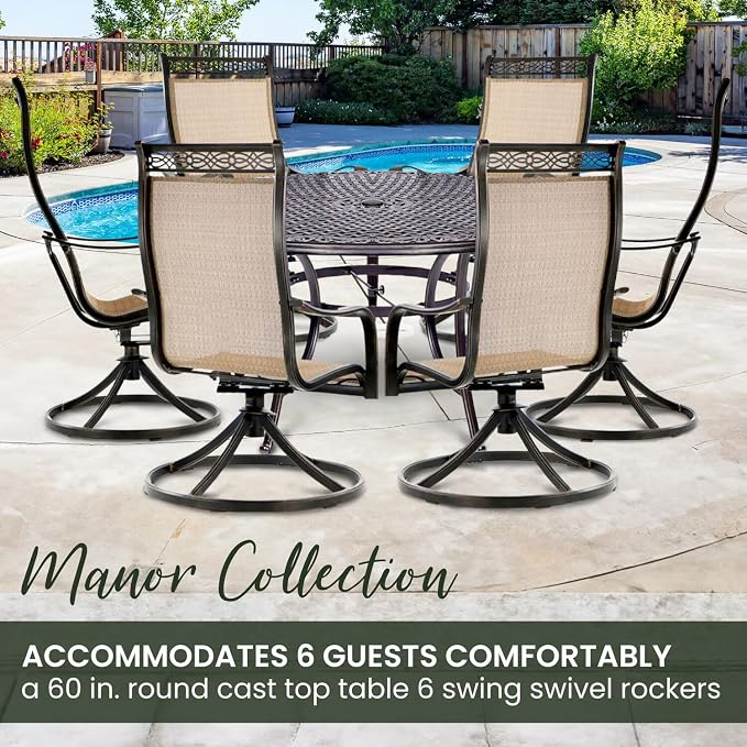Hanover Manor 7-Piece Outdoor Dining Set - Image 2