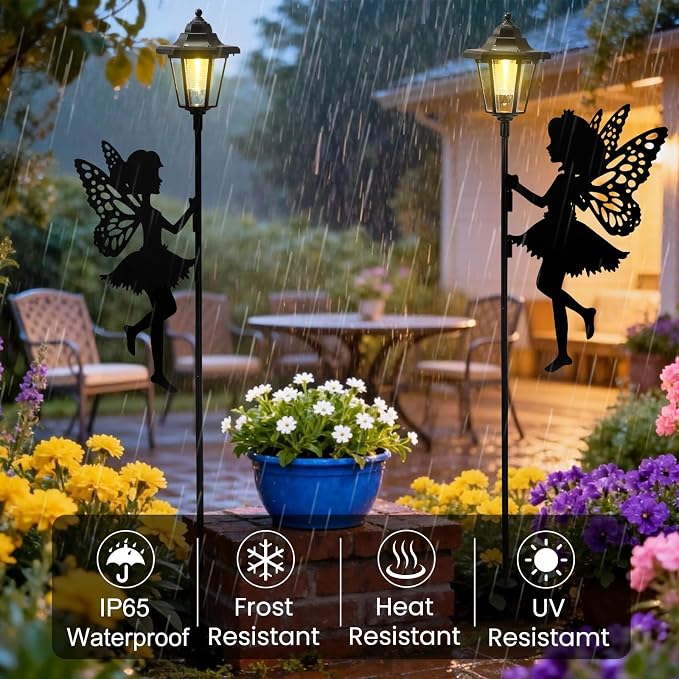 ZKLiLi Fairy Solar Garden Light, Outdoor Garden Fairy Decor Waterproof Large - Image 4