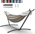 Double Hammock with Space-Saving Steel Stand, 2 Person Heavy-Duty Hammock by Unknown