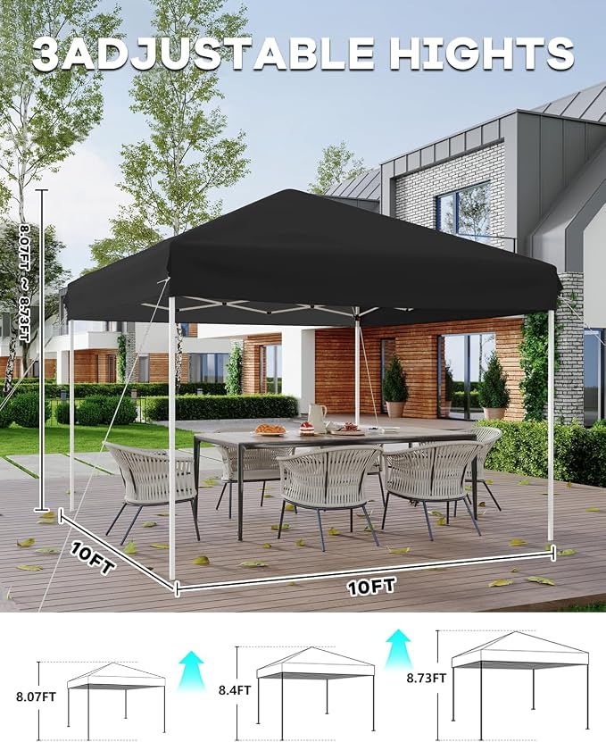 10x10 Pop Up Canopy Tent, Easy Up Canopy - Image 3