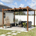 PURPLE LEAF 10' x 13' Outdoor Retractable Pergola by PURPLELEAF