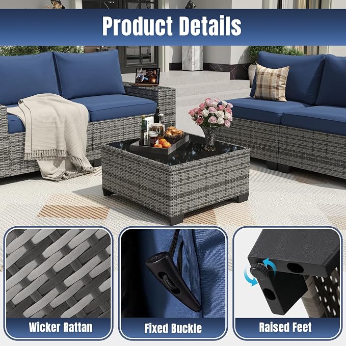 Aoxun 7 Pieces Patio Furniture Set - Image 6