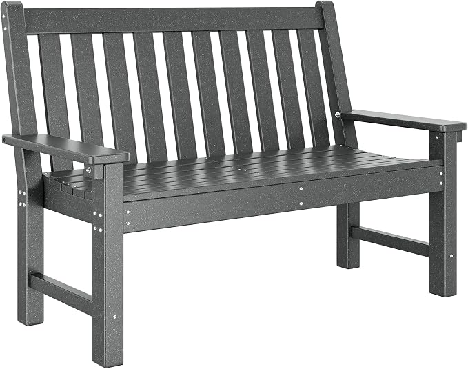 YITAHOME Garden Bench, All Weather Outdoor Bench - Image 8