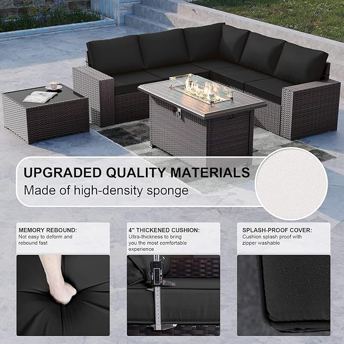 Kullavik 7 Pieces Outdoor Patio Furniture Set - Image 5