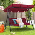 AECOJOY Porch Swing with Stand, 3-Seat Outdoor Clearance Porch Swings by AECOJOY