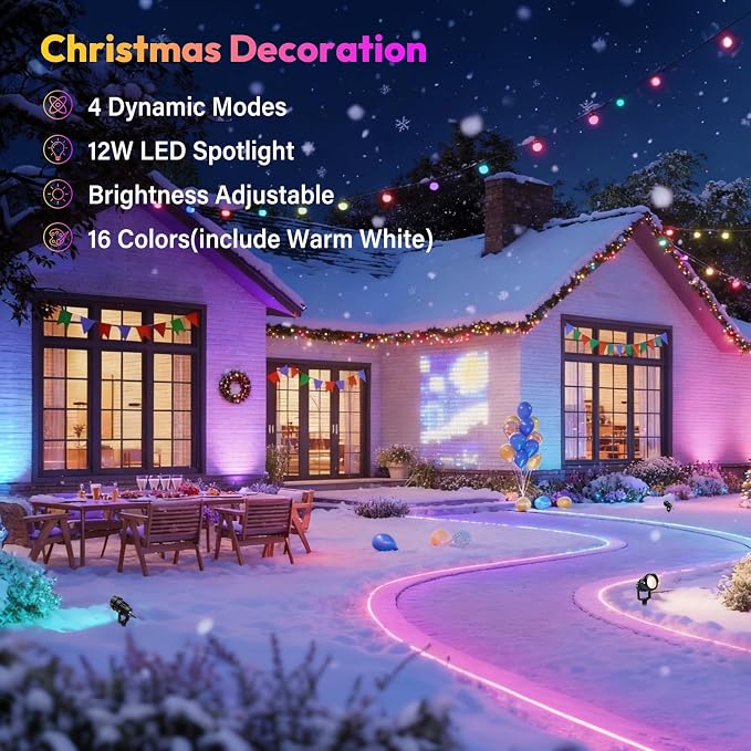 Halloween Christmas Spotlight Outdoor Color Changing Landscape Spotlights - Image 4