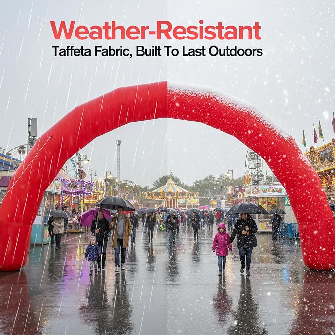20ftx10ft Inflatable Archway Red Inflatable Outdoor Holiday Decorations - Image 5