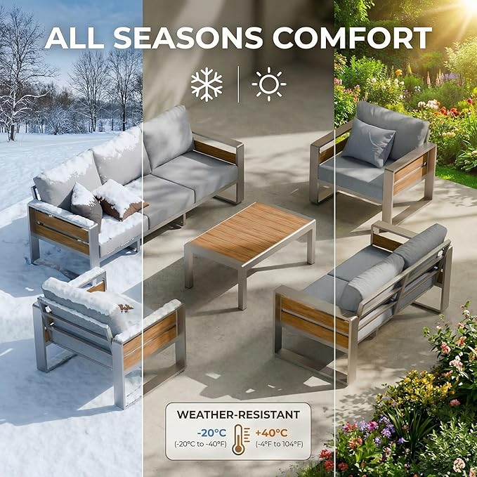 ZANDOR Outside Aluminum Lawn Furniture - Image 9