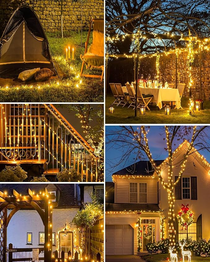 3 Pack Solar Fairy Lights for Outside Waterproof, Total 147FT 450 LED Solar - Image 7
