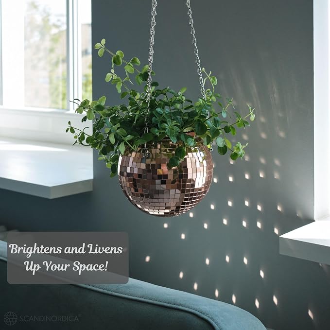 SCANDINORDICA Disco Ball Planter – Value Package: Mirror Disco Planter - Image 4