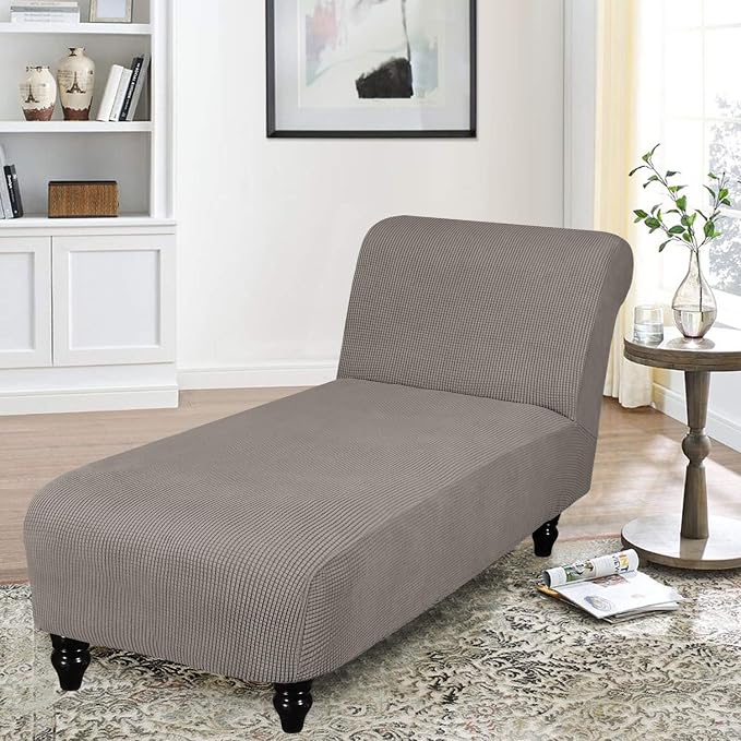 FantasDecor Chaise Lounge Cover Stretch Armless Chair Slipcover - Image 3
