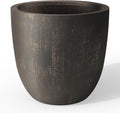 Kante 14 Inch Dia Round Concrete Planter, Indoor Outdoor Large Plant Pot by Kante