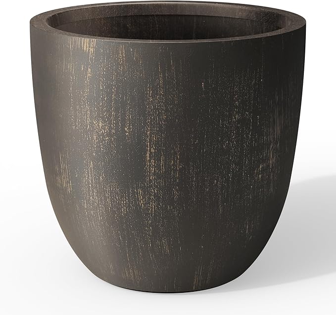 Kante 18 Inch Dia Round Concrete Planter, Indoor Outdoor Large Plant Pot by Kante
